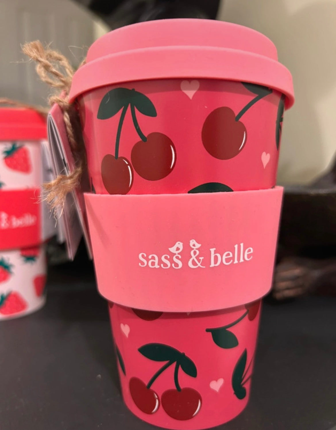 Sass & Belle Cherry Travel Coffee Cup