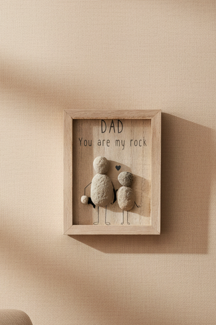 Portland Living Dad You Are My Rock Pebble Frame