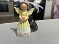 Portland Pink Floral Angel Decoration