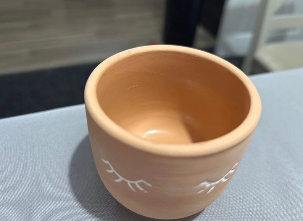 Sass & Belle Mini Eyes Shut Terracotta Planter