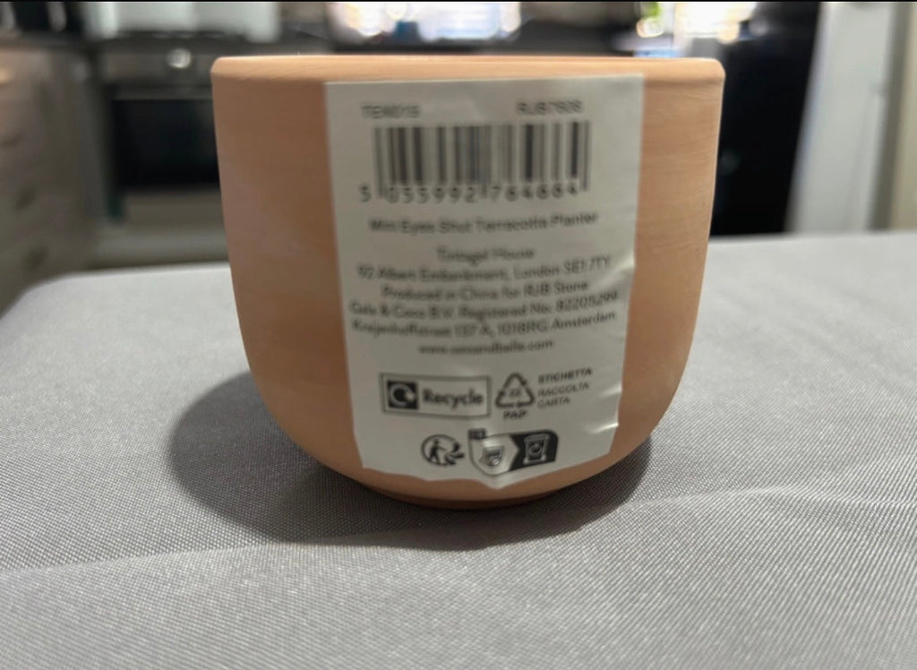 Sass & Belle Mini Eyes Shut Terracotta Planter