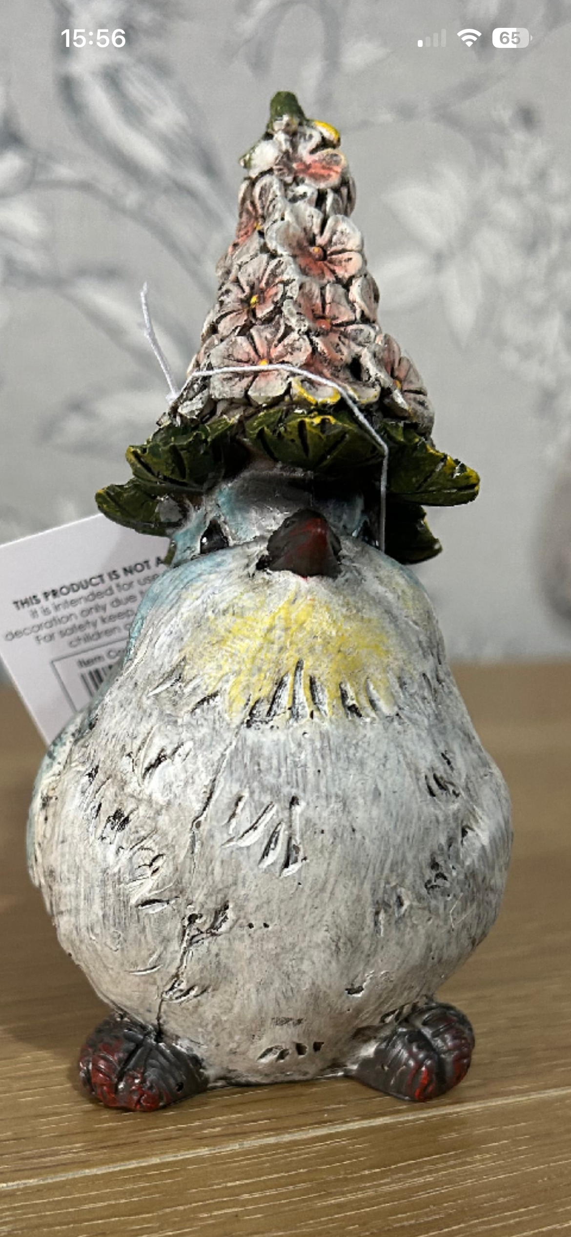 Resin Bird in Pink Hat