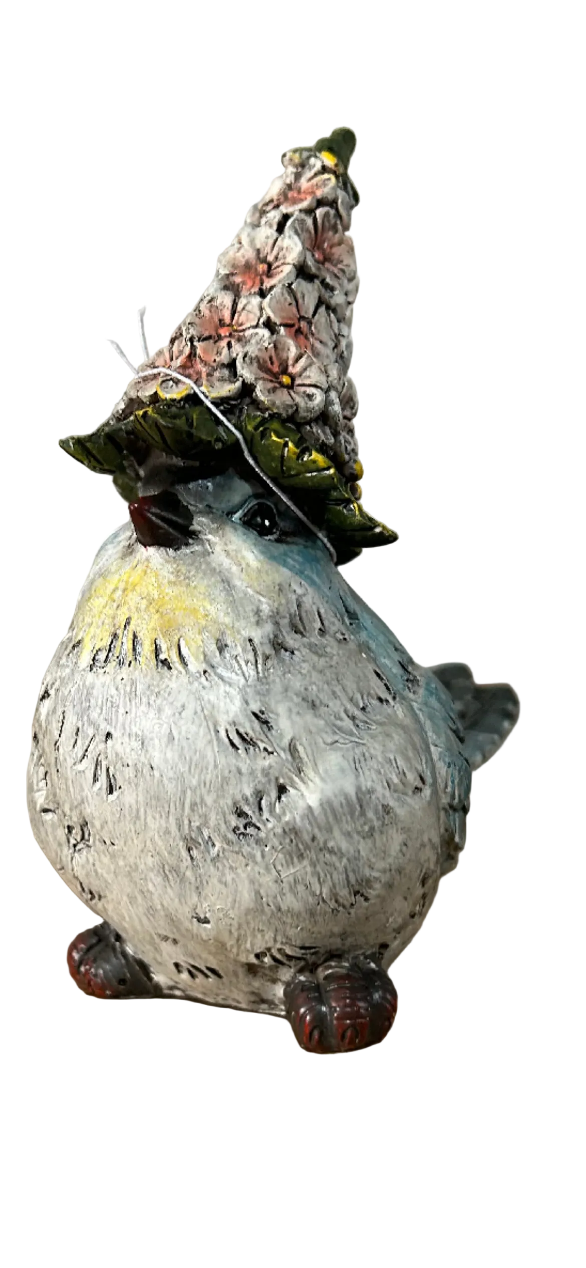 Resin Bird in Pink Hat