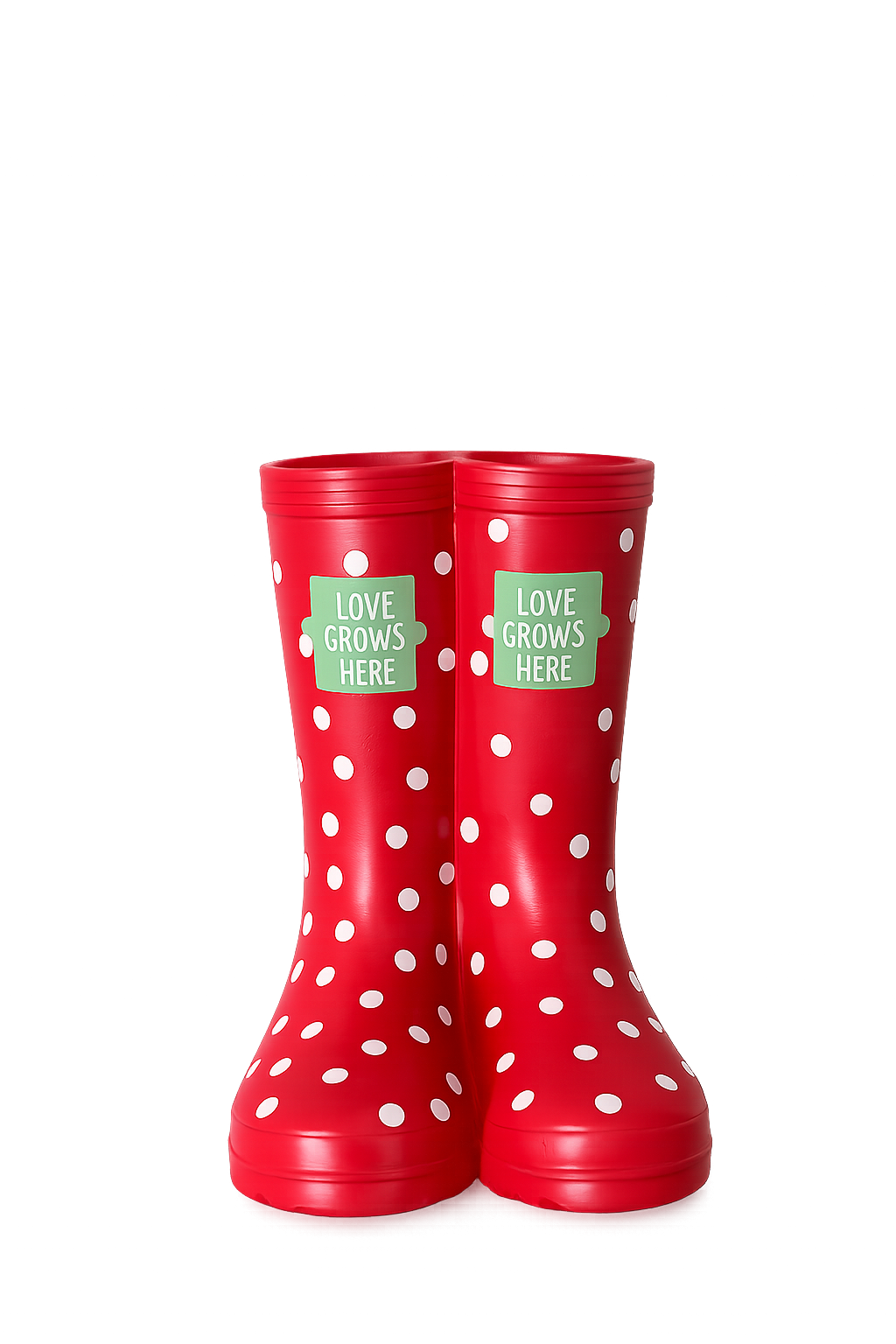 Red Welly Boot Shaped Garden Planter. Wellington Boot Plant Pot
