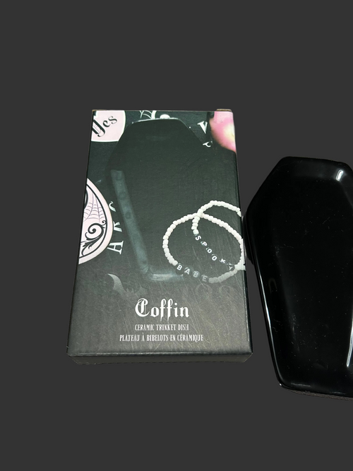 Coffin ceramic trinket dish