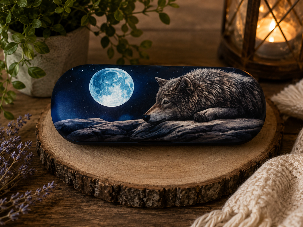 Lisa Parker Quiet Reflection protective glasses case with cleaning cloth