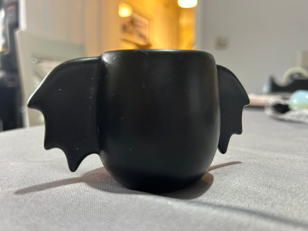 Set of 2 Bat Wing Ceramic egg cups