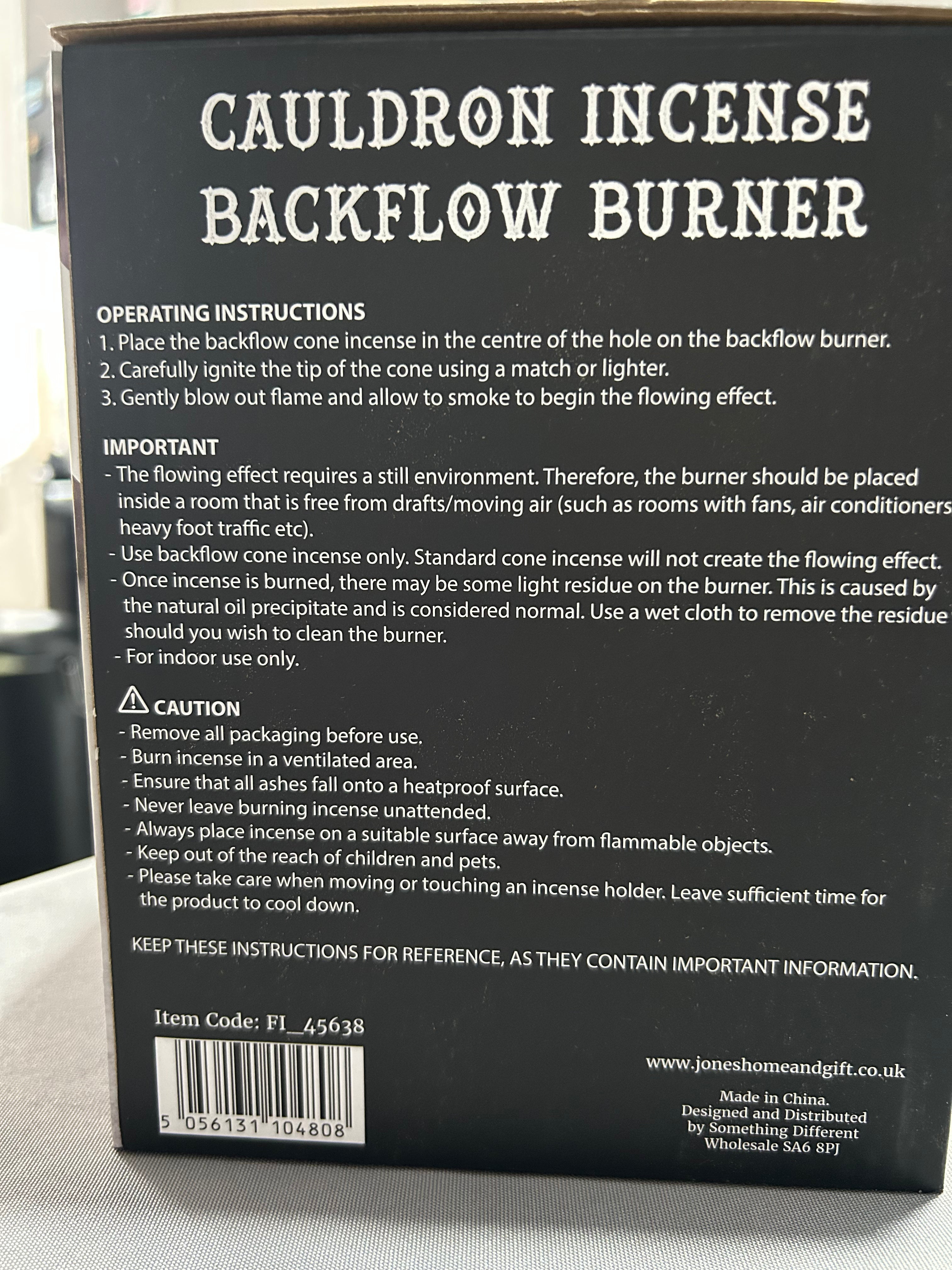 Cauldron incense Backflow Burner