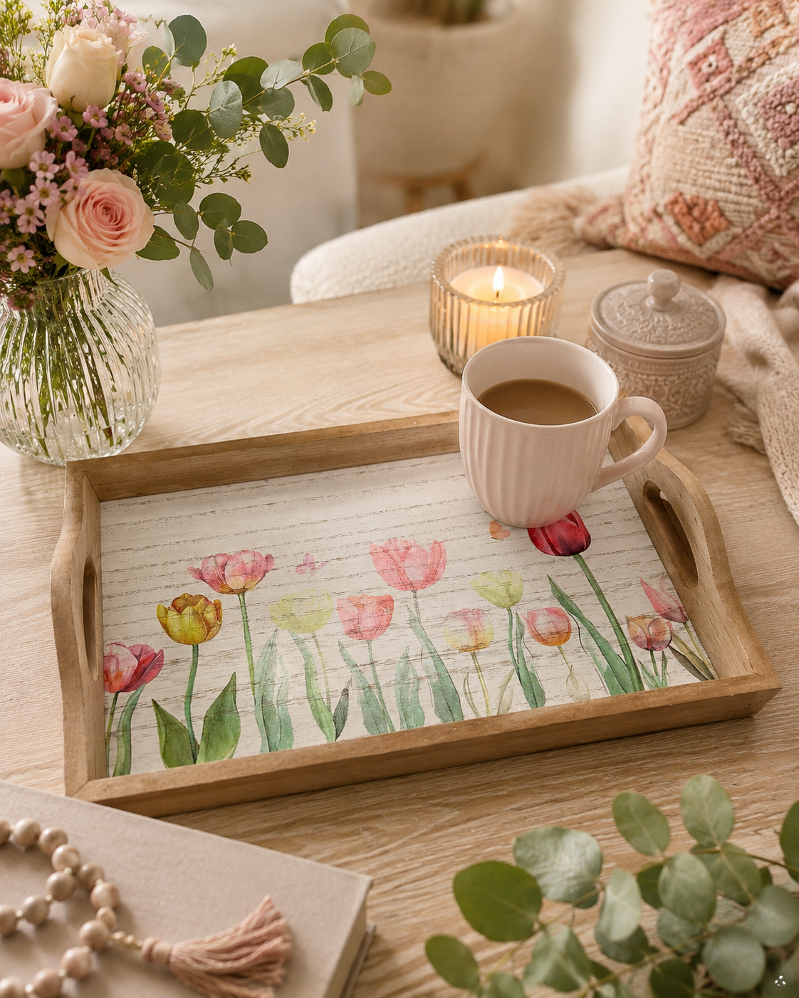 Tulip Print Small Tray