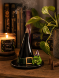 Magick Toad and Witch Hat incense cone holder