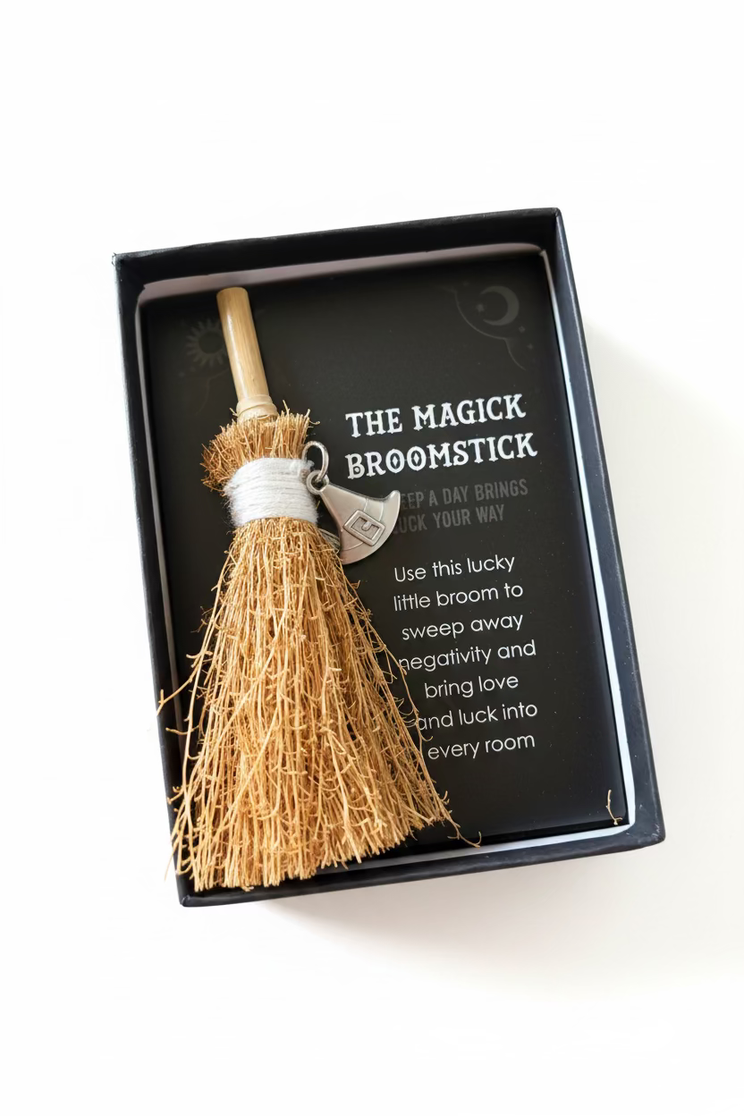 Witch Hat mini Magick broomstick