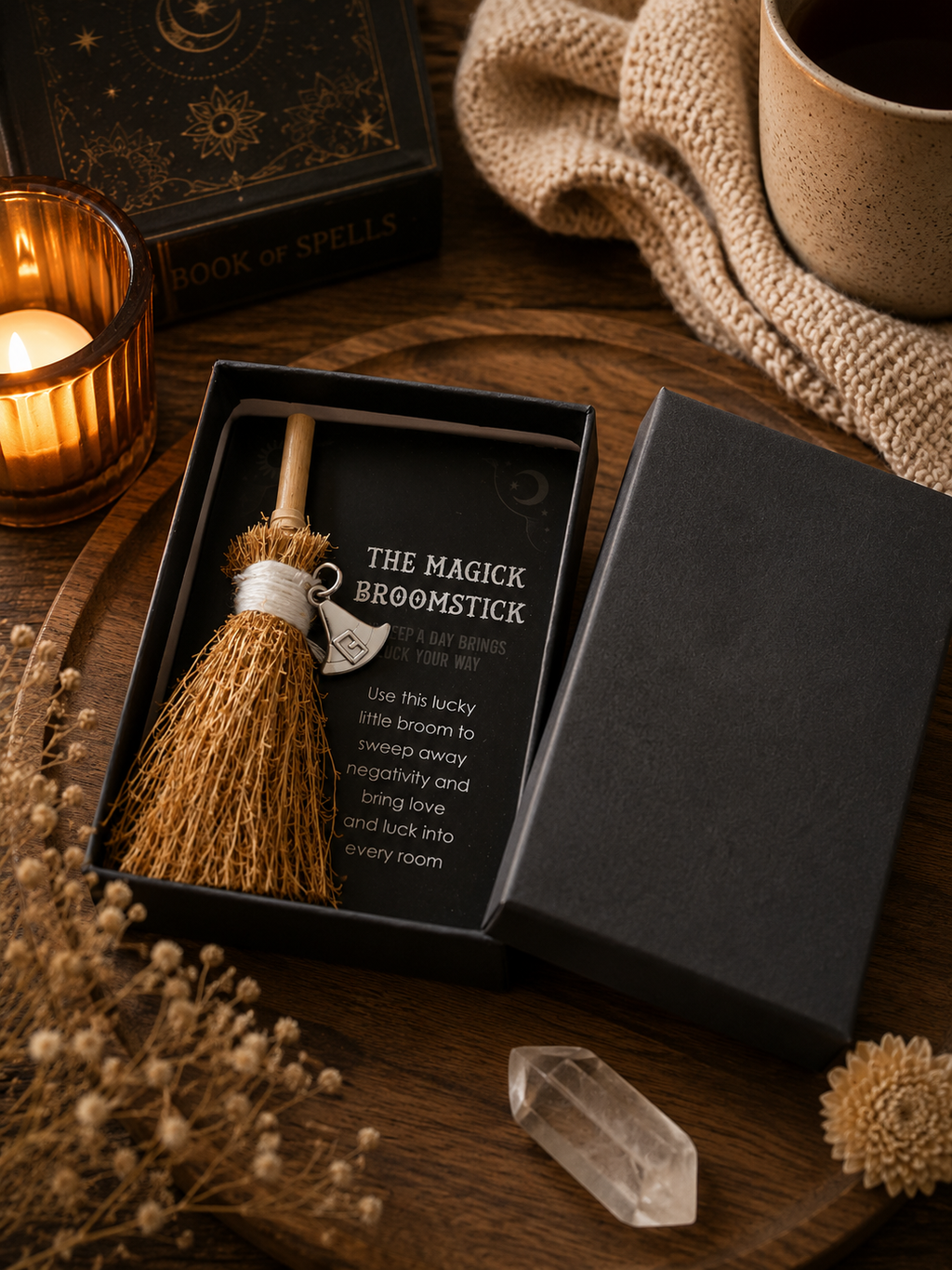 Witch Hat mini Magick broomstick