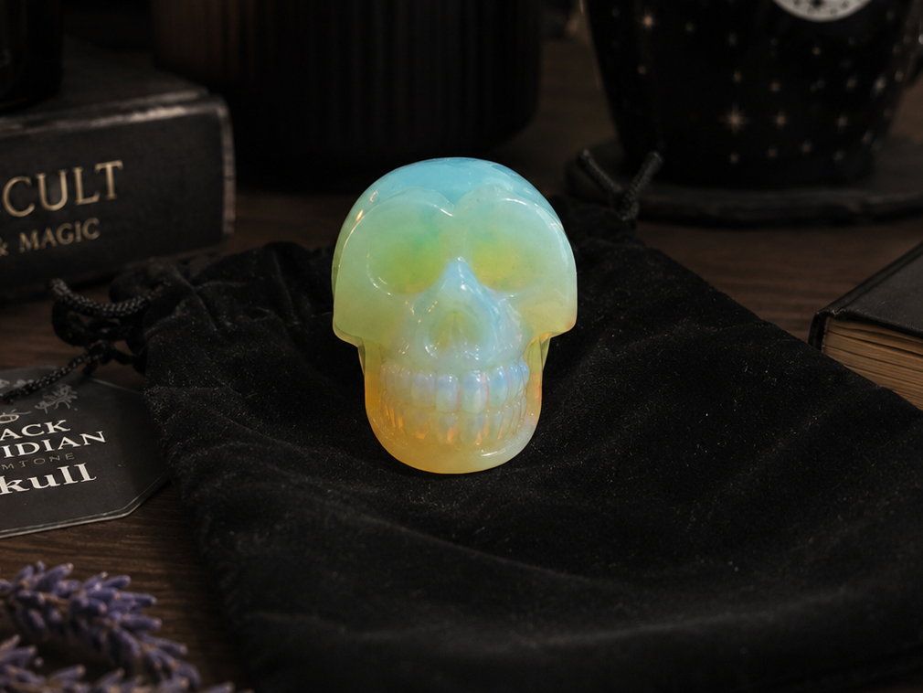 Opalite Gemstone Skull
