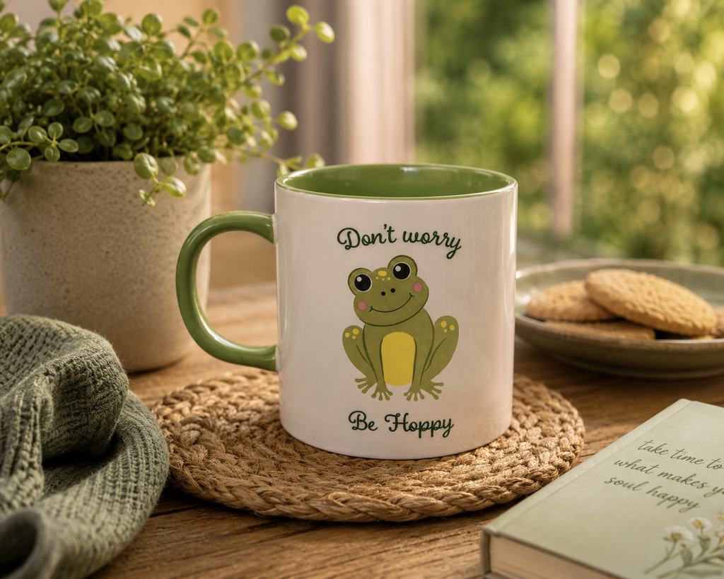 Don’t Worry Be Hoppy Ceramic Mug 300ml Coffee Tea Cup