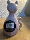 Portland Glazed Daisy Cat Ceramic Figurine 13cm