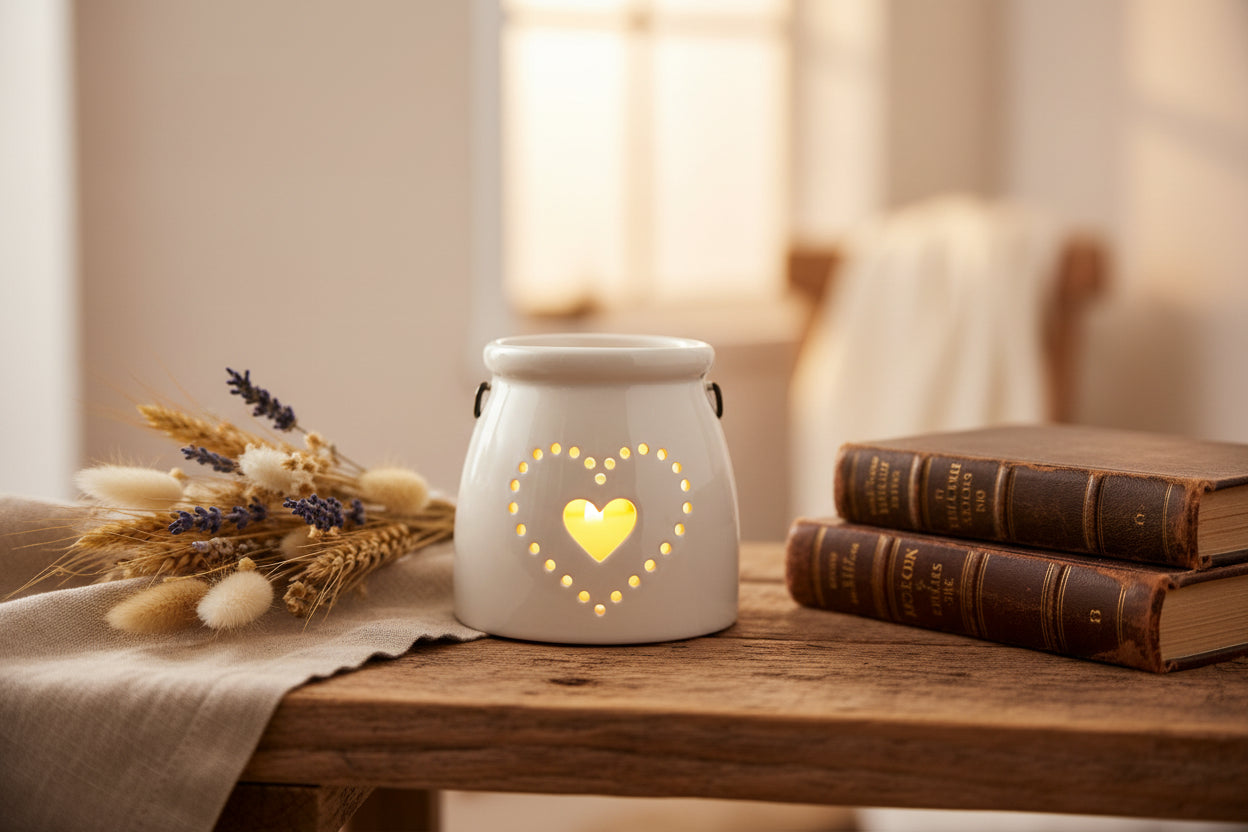 Portland Dotted heart Cut Tea Light - 7CM